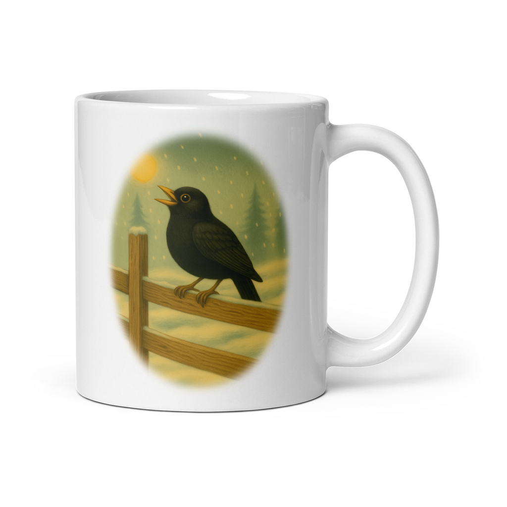 Christmas Bird Mug, Festive Winter Coffee Cup, 12 Days of Christmas