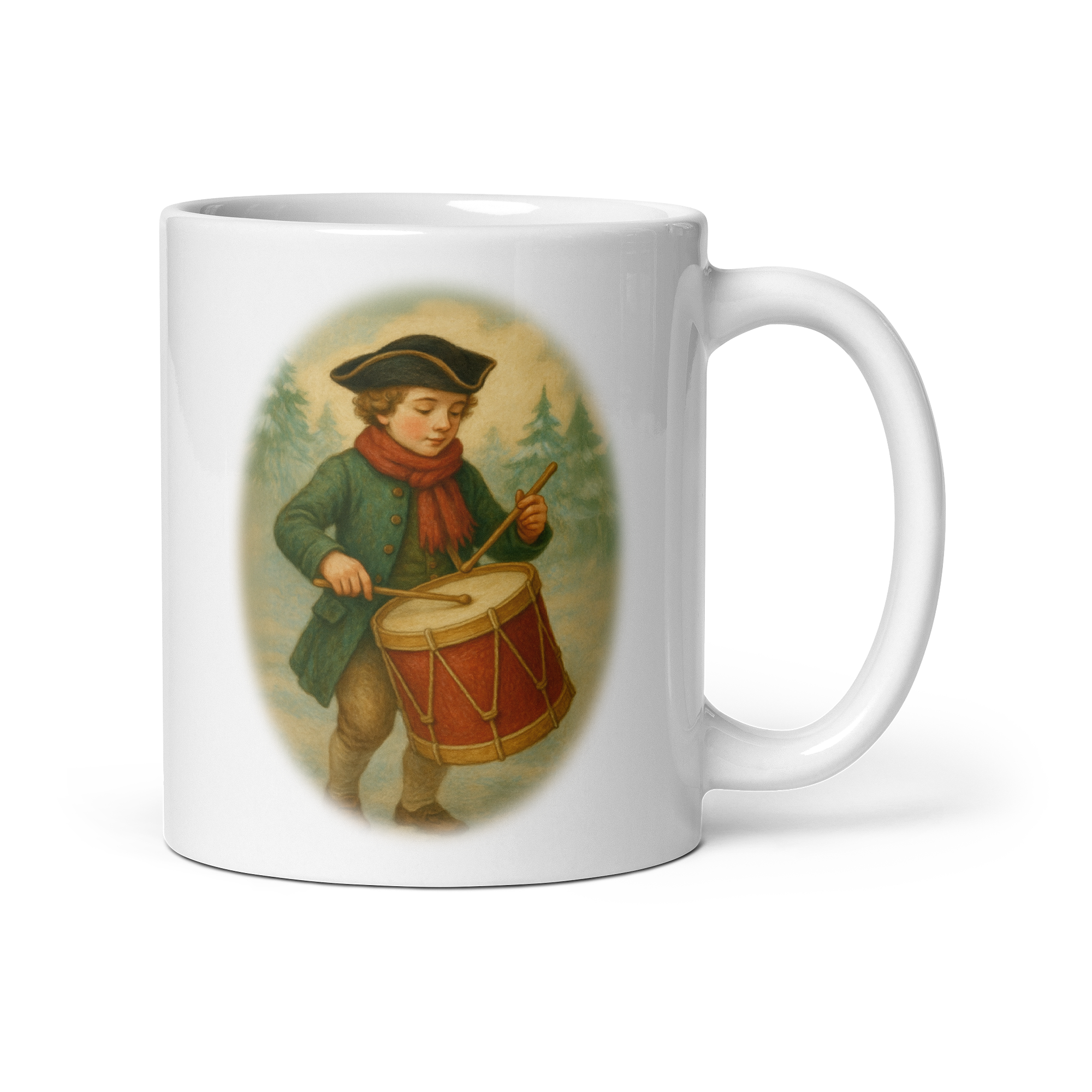 Drummer Drumming Mug: Vintage 12 Days of Christmas Festive Tea Cup