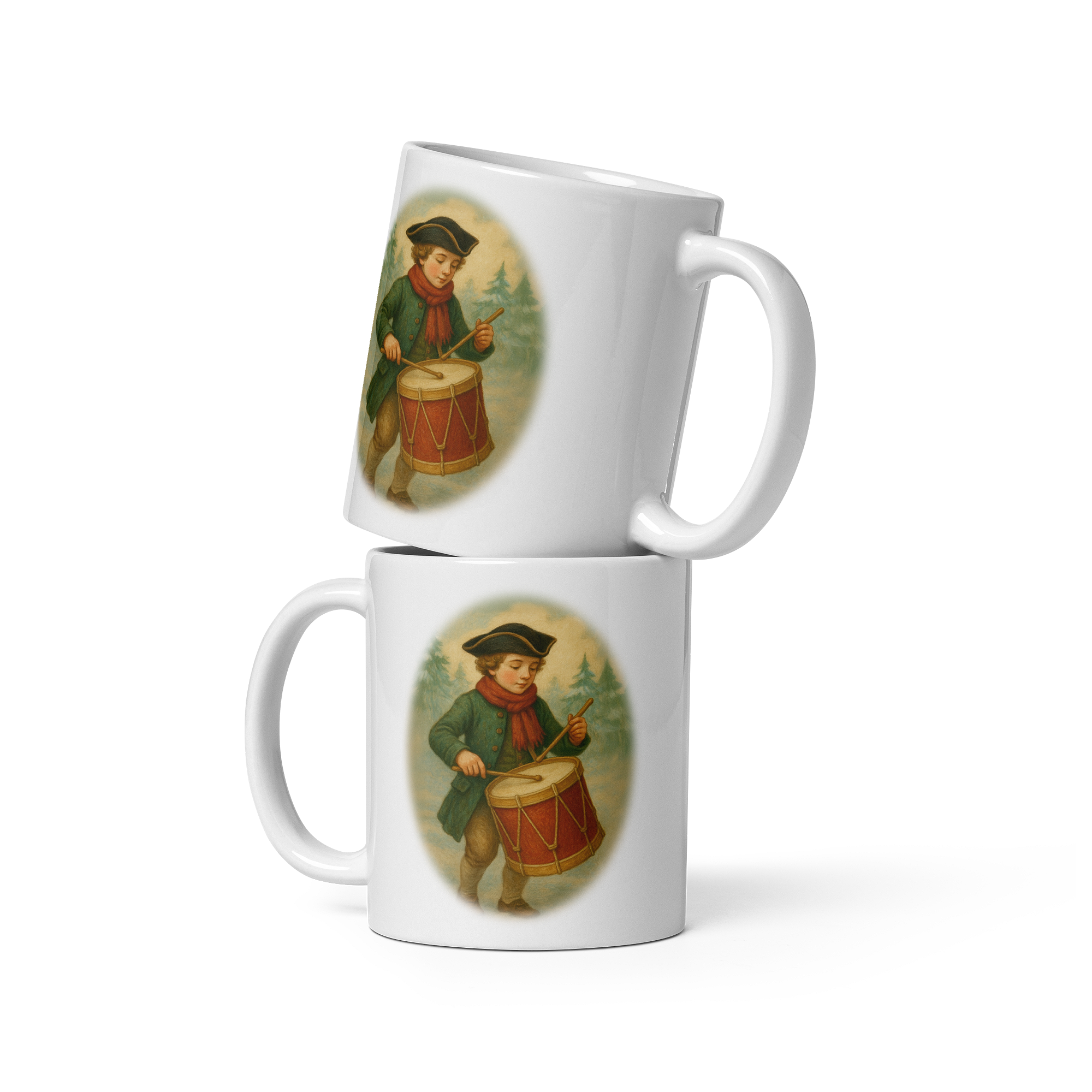 Drummer Drumming Mug: Vintage 12 Days of Christmas Festive Tea Cup