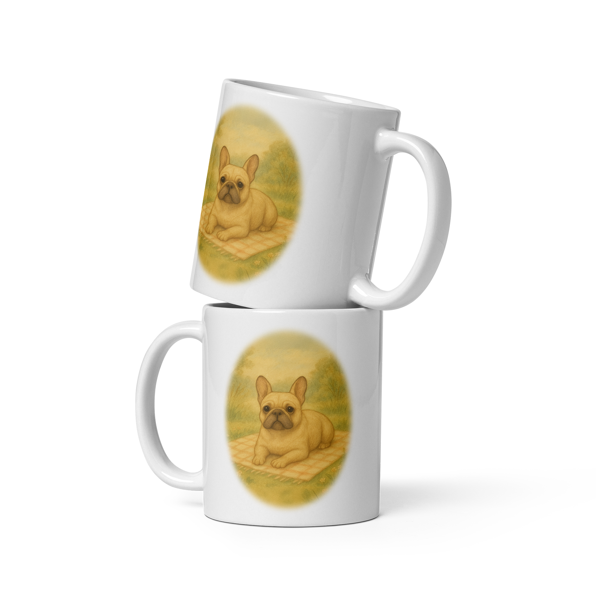 French Bulldog Mug: Vintage Dog Illustration Country Tea Cup