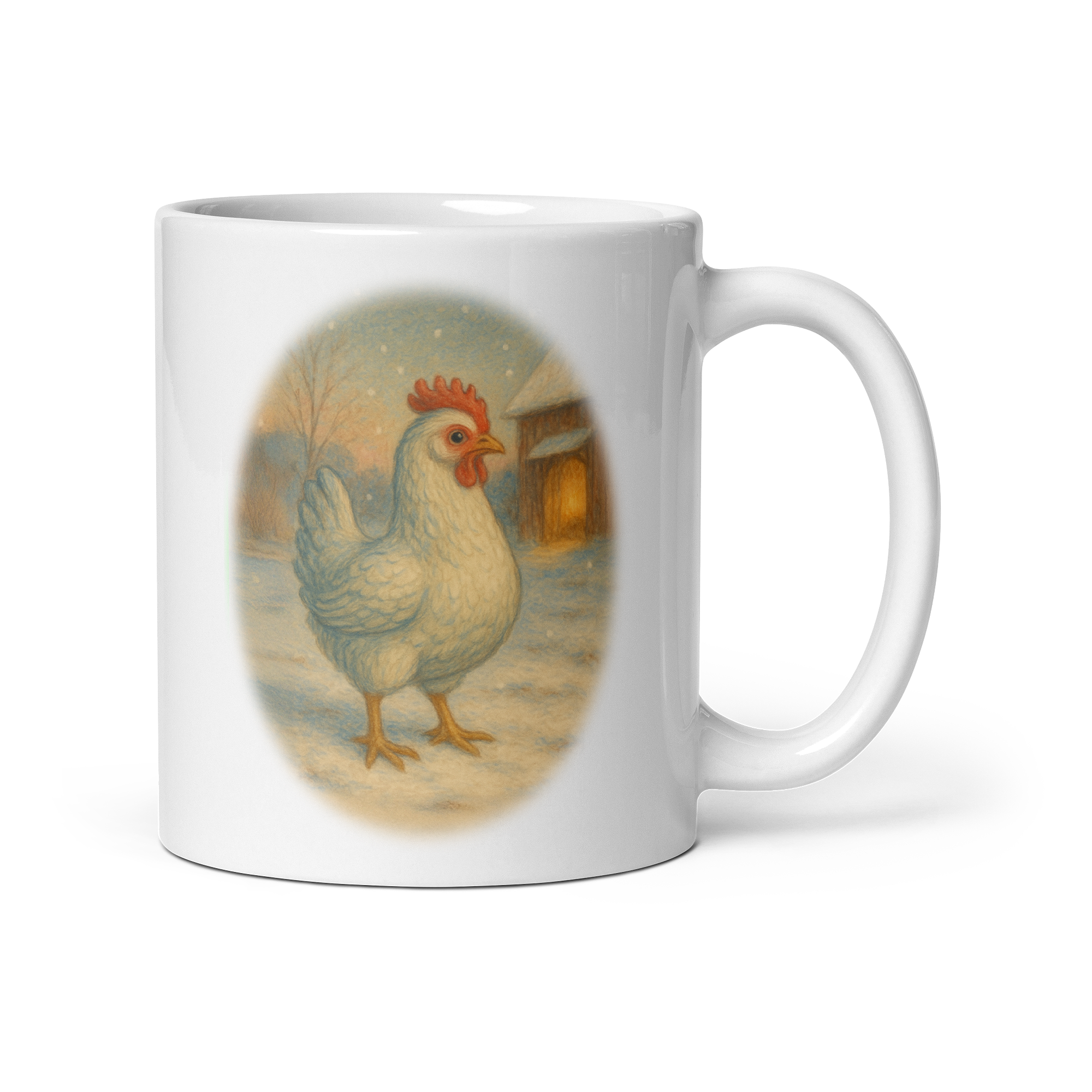 Christmas Bird Mug, French Hen, 12 Days of Christmas