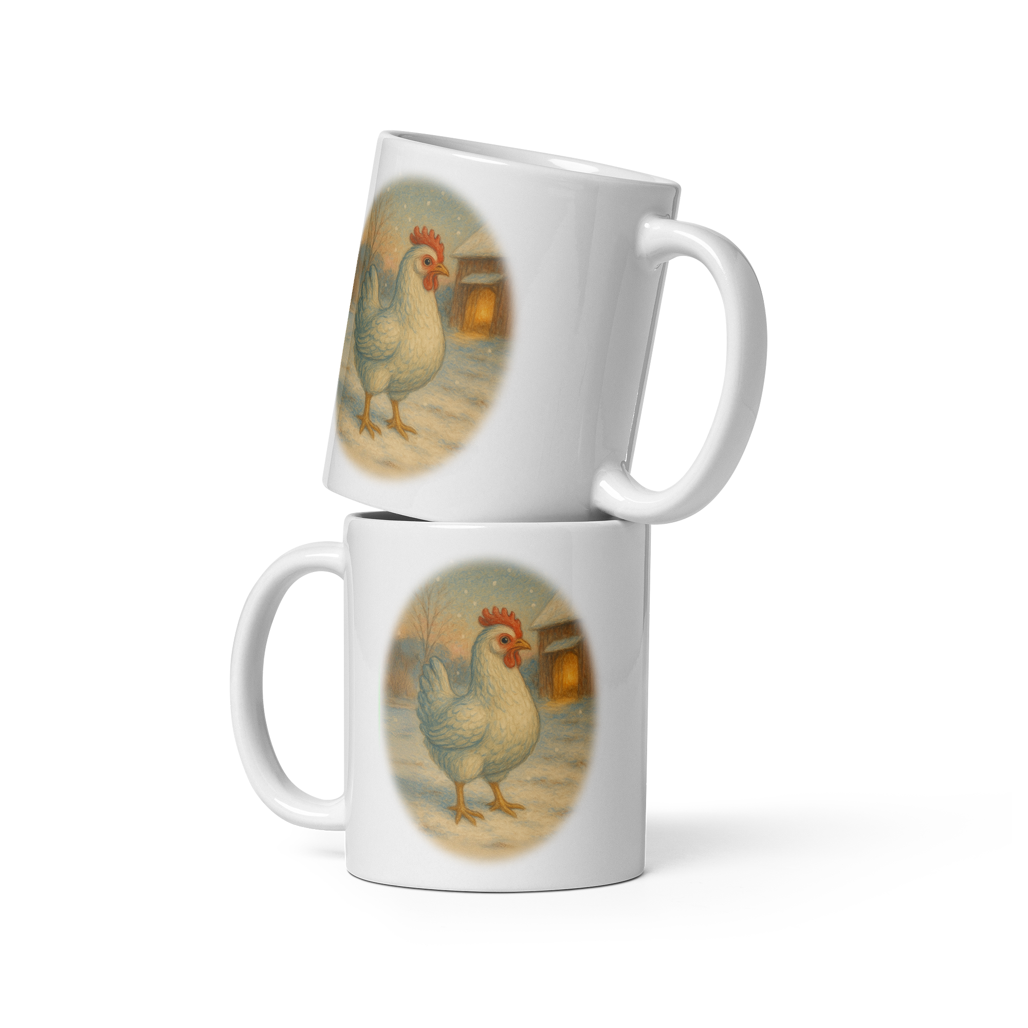 Christmas Bird Mug, French Hen, 12 Days of Christmas