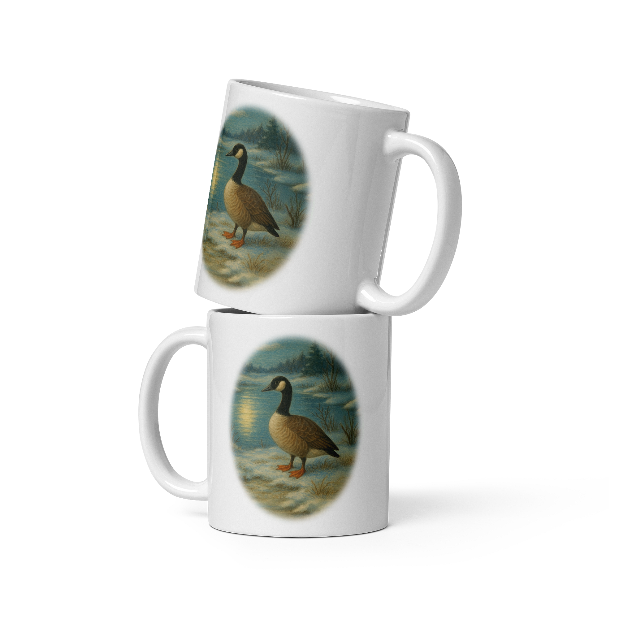 Christmas Goose Mug: Vintage 12 Days of Christmas Winter Tea Cup