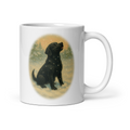 Black Labrador Christmas Mug: Vintage Winter Dog Tea Cup