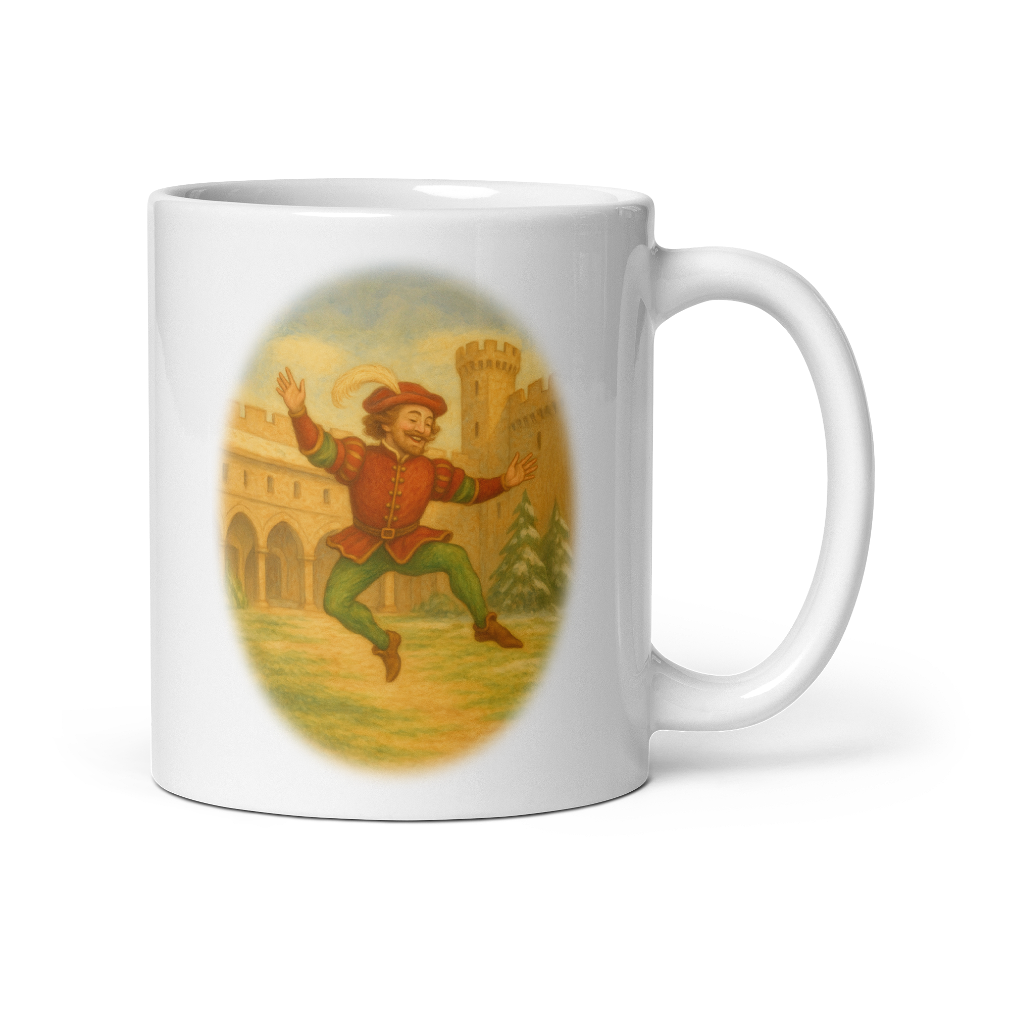 Leaping Lord Mug: Vintage 12 Days of Christmas Festive Tea Cup