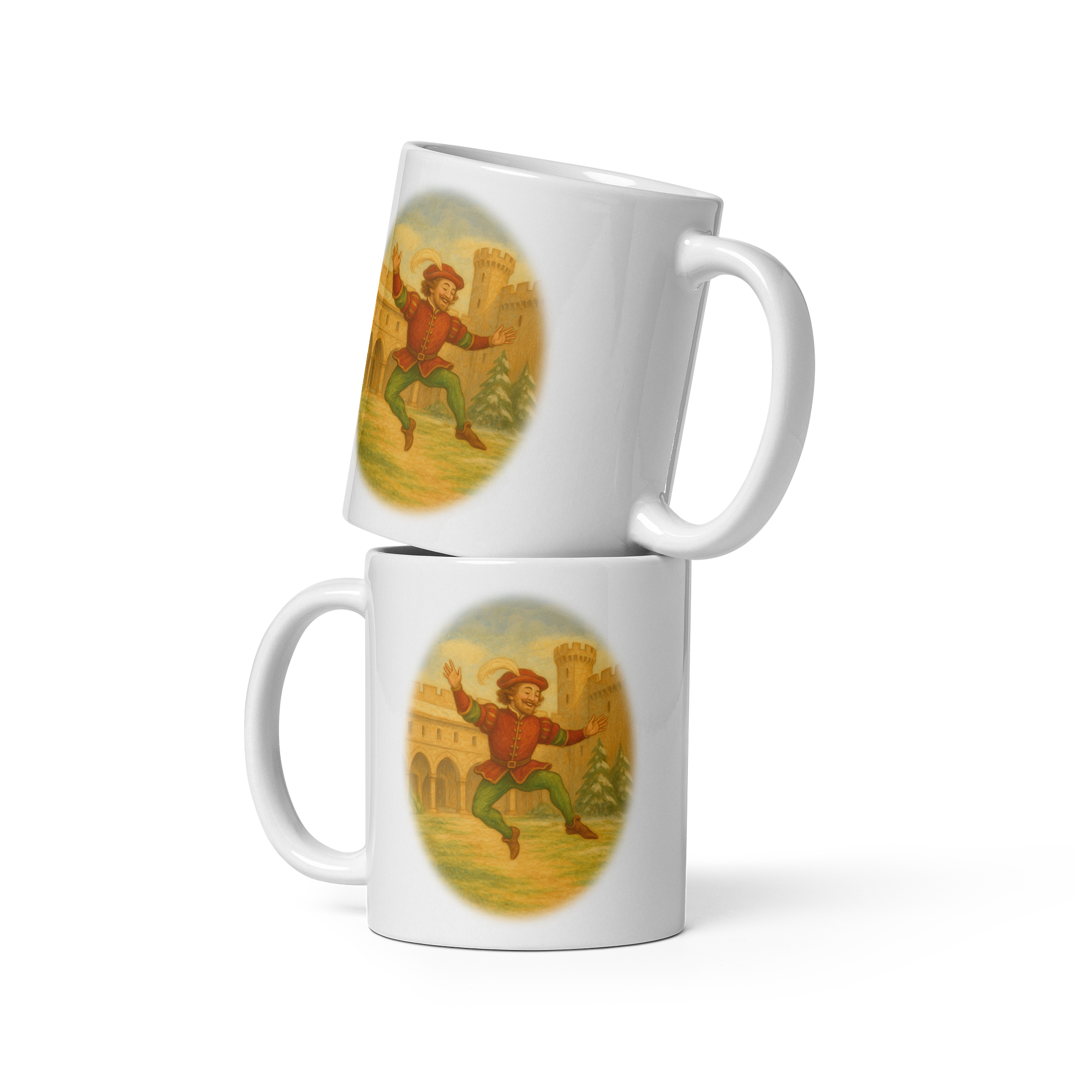 Leaping Lord Mug: Vintage 12 Days of Christmas Festive Tea Cup