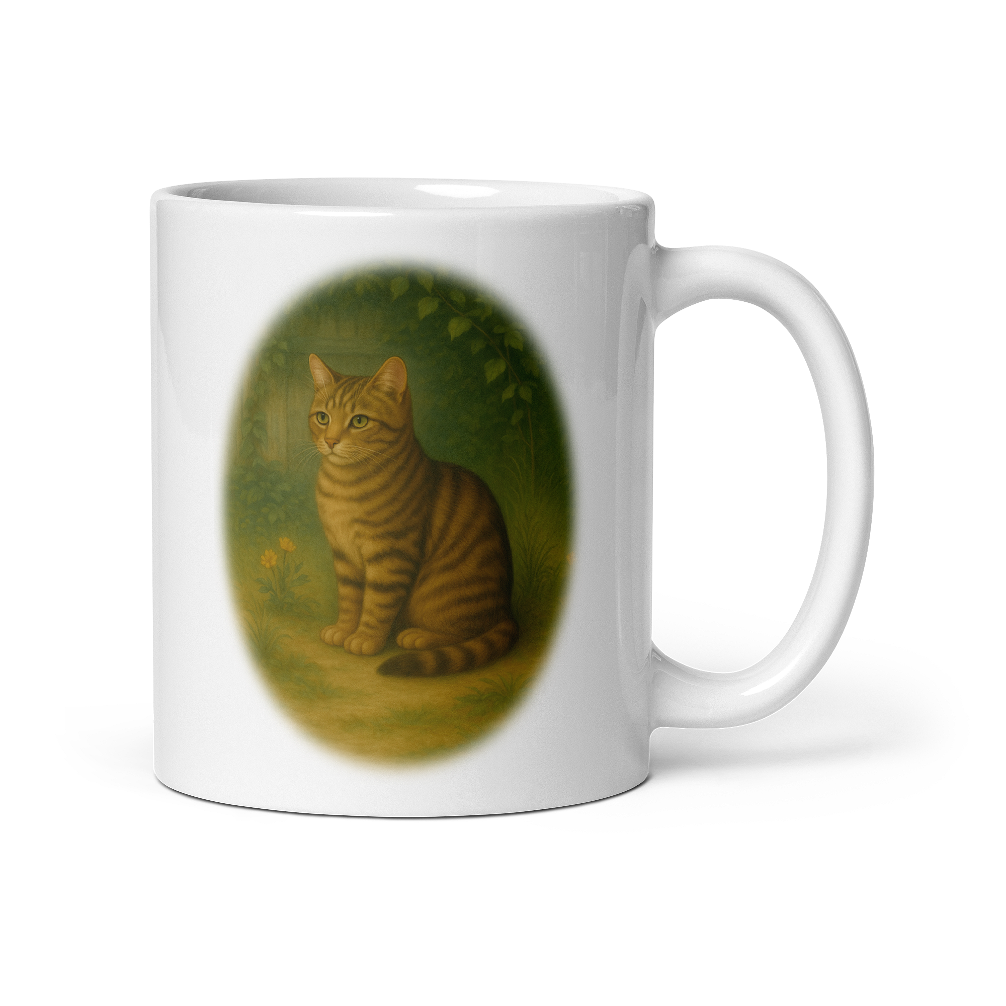 Tabby Cat Mug: Vintage Cat Lover Tea Cup