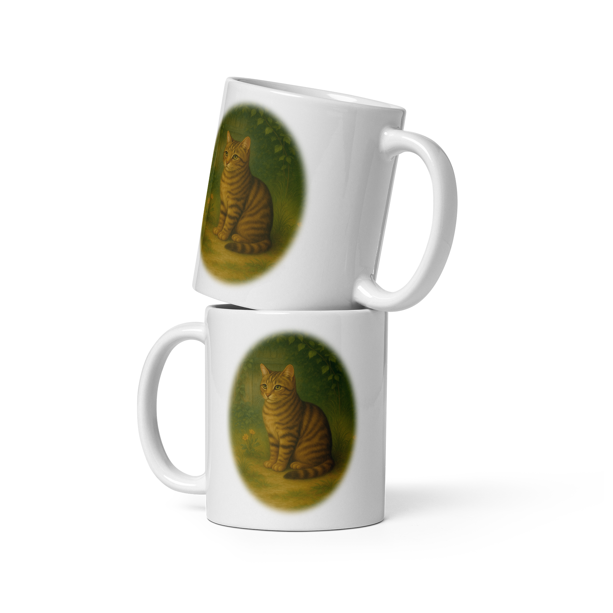 Tabby Cat Mug: Vintage Cat Lover Tea Cup