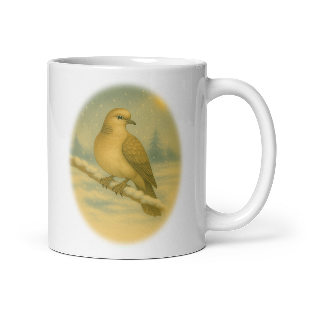 Christmas Bird Mug, Turtle Dove, 12 Days of Christmas